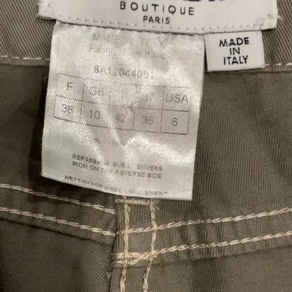 Christian Dior Boutique Woman’s Army Green Tape Patch Denim Jeans Size 6 - Picture 7 of 7